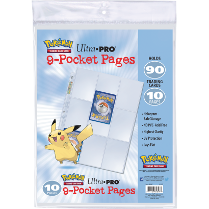 Paquet de 10 Feuilles de Classeur Pokemon
