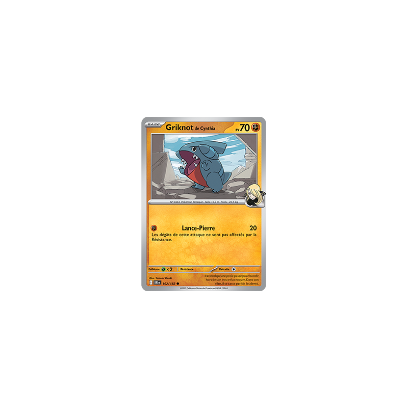 Carte Pokemon Griknot de Cynthia