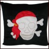 Coussin Tete de Mort Pirate