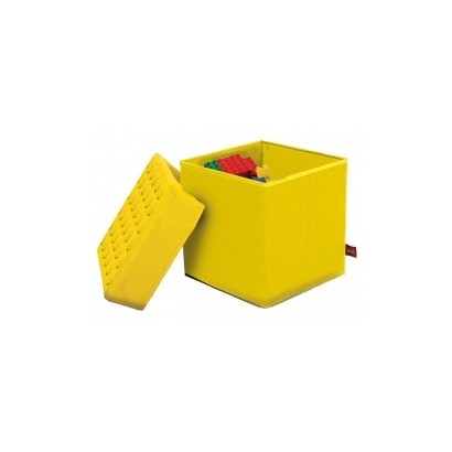 Grand Tabouret de Rangement Lego Jaune