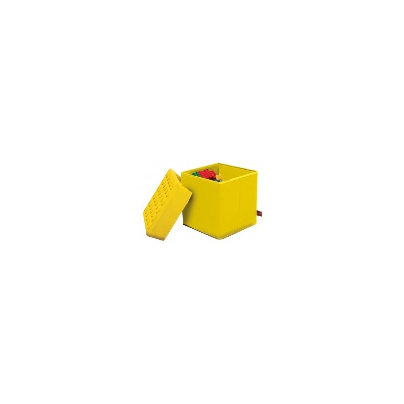 Grand Tabouret de Rangement Lego Jaune