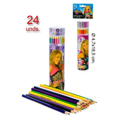 Set de 24 Crayons de Couleurs Hannah Montana